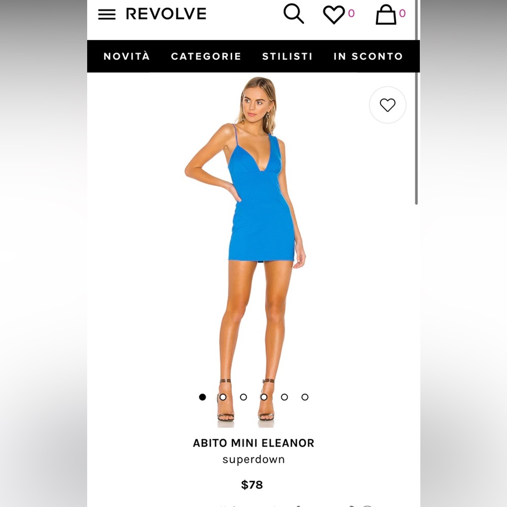 revolve superdown eleanor mini dress blue NWOT size M